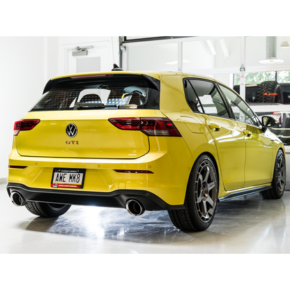AWE 2022+ Volkswagen GTI MK8 Track Edition Exhaust - Chrome Silver Tips
