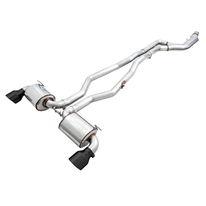 AWE 2020+ Toyota Supra A90 Non-Resonated Touring Edition Exhaust - 5in Diamond Black Tips