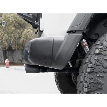 aFe Rebel Series 2.5in. 304 SS C/B Exhaust System 2018 Jeep Wrangler (JL) V6-3.6L - Black Tip