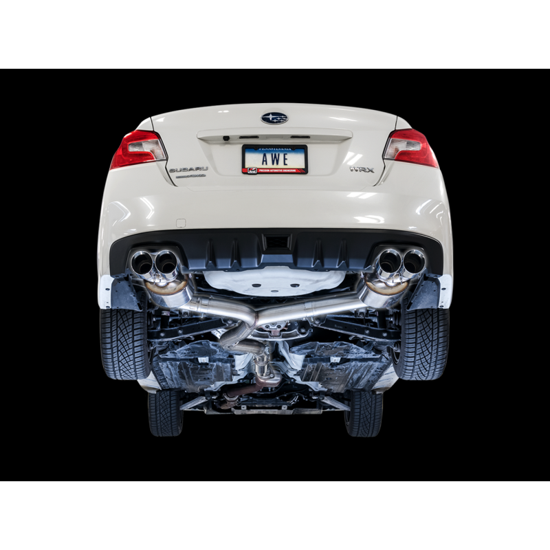 AWE Tuning 2015+ Subaru WRX VA Sedan Touring Edition Exhaust - Chrome Silver Tips (102mm)