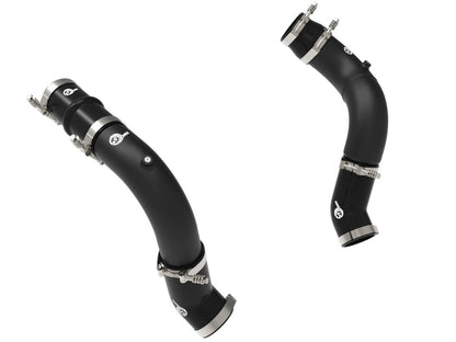 aFe BladeRunner 3in & 3-1/2in AL Hot and Cold Charge Pipe Kit Black RAM Diesel Trucks 25-26 L6-6.7L