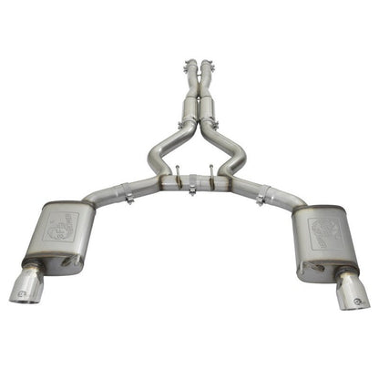 aFe MACHForce XP 3in Sport Tone Cat-Back Exhausts w/ Polished Tips 15-17 Ford Mustang V6/V8
