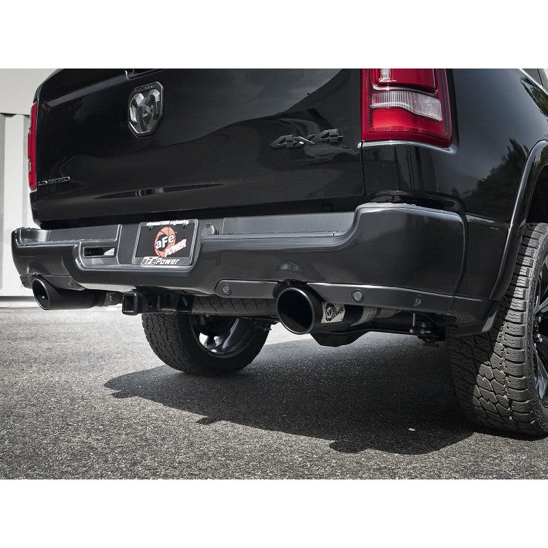 aFe Gemini XV 3in 304 SS Cat-Back Exhaust 19-21 Ram 1500 V8 5.7L Hemi w/ Black Tips