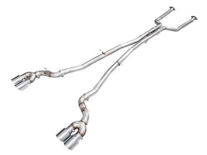 AWE Tuning BMW G90/G99 M5 Track Edition Cat-Back Exhaust - Chrome Silver Tips