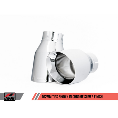 AWE Tuning VW MK7 Golf Alltrack/Sportwagen 4Motion Touring Edition Exhaust - Polished Silver Tips