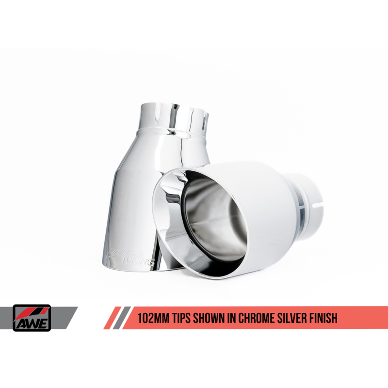 AWE Tuning VW MK7 Golf Alltrack/Sportwagen 4Motion Track Edition Exhaust - Polished Silver Tips