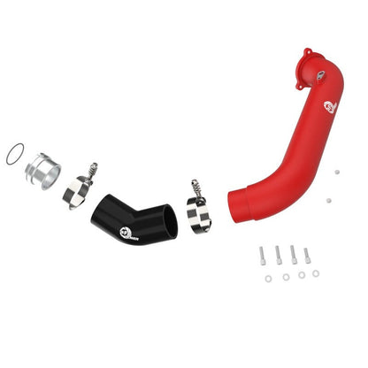 aFe BladeRunner Red 2-3/4in Aluminum Charge Pipe 2021 Toyota Supra GR (A90) I4-2.0L (t) B48