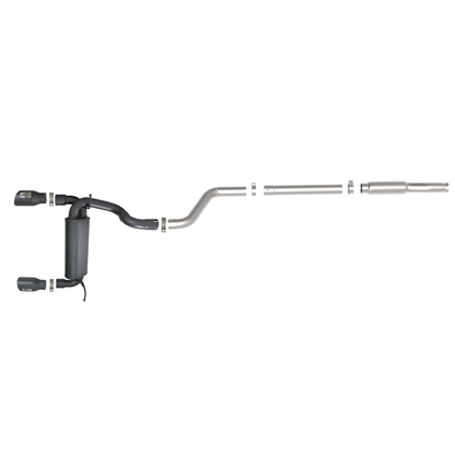 aFe Rebel Series 409 Stainless Steel Cat-Back Exhaust 18-21 Jeep Wrangler JL 2.0L (t) - Black Tip