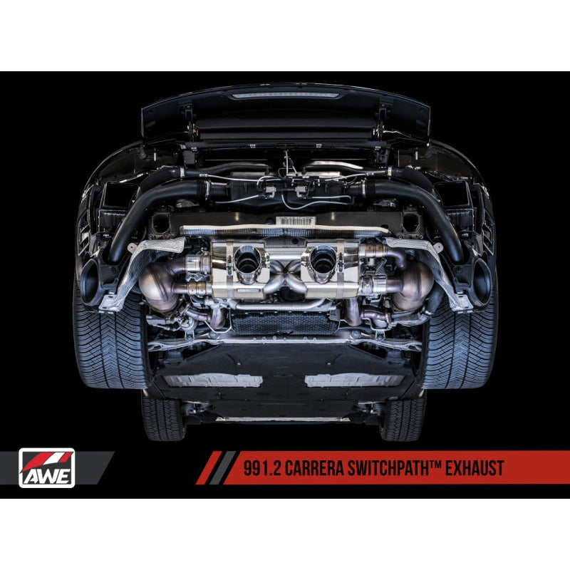 AWE Tuning Porsche 911 (991.2) Carrera / S SwitchPath Exhaust for PSE Cars - Chrome Silver Tips