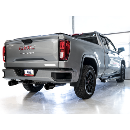 AWE Tuning 4th Gen GM 1500 5.3L 0FG Catback Split Rear Exit (Flat Bumper) - Dual Diamond Tips