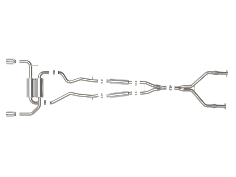 afe Takeda Cat-Back Exhaust System Infiniti Q50 14-15 V6-3.7L