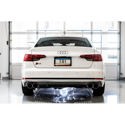 AWE Tuning Audi B9 S5 Sportback Track Edition Exhaust - Non-Resonated (Silver 102mm Tips)