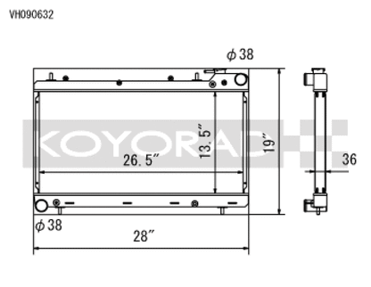 Koyo 93 - 98 Subaru Impreza 1.8/2.2L (MT) Radiator Radiators Koyo