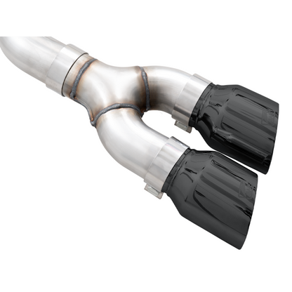 AWE 0FG 21+ Ford F150 Dual Side Exit Cat-Back Exhaust - 4.5in Diamond Black Tips