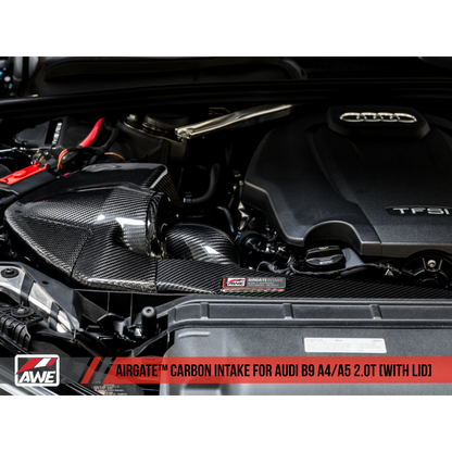 AWE Tuning Audi B9 A4/A5 2.0T Quattro Carbon Fiber AirGate Intake w/ Lid