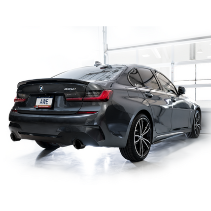 AWE 19-23 BMW 330i / 21-23 BMW 430i Base G2X Touring Axle Back Exhaust - Diamond Black