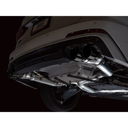 AWE Tuning 19-23 Audi C8 S6/S7 2.9T V6 AWD Track Edition Exhaust - Diamond Black Tips