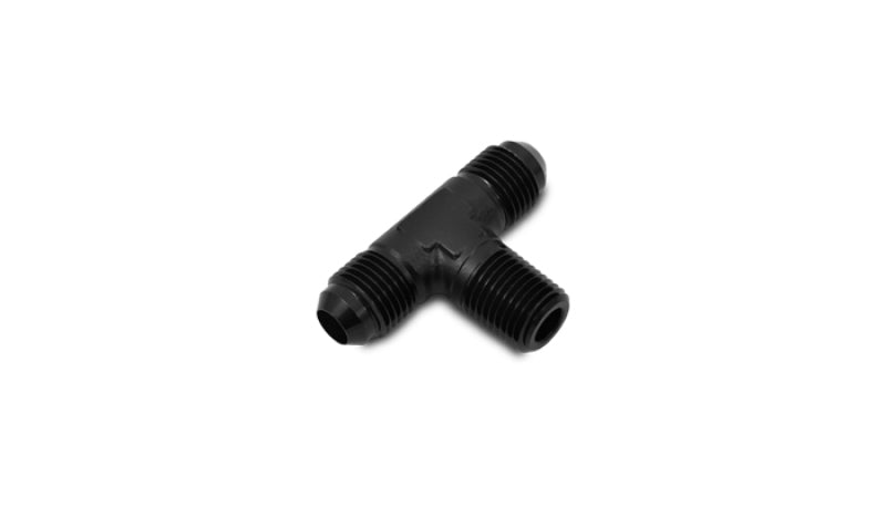 Vibrant -3AN x 1/8in NPT Flare to Pipe Tee Adapter Fitting - Aluminum