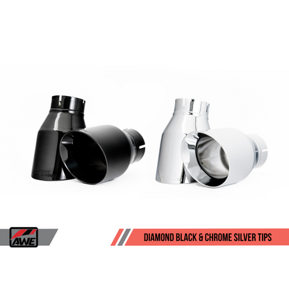 AWE Tuning BMW F22 M235i / M240i Touring Edition Axle-Back Exhaust - Chrome Silver Tips (102mm)
