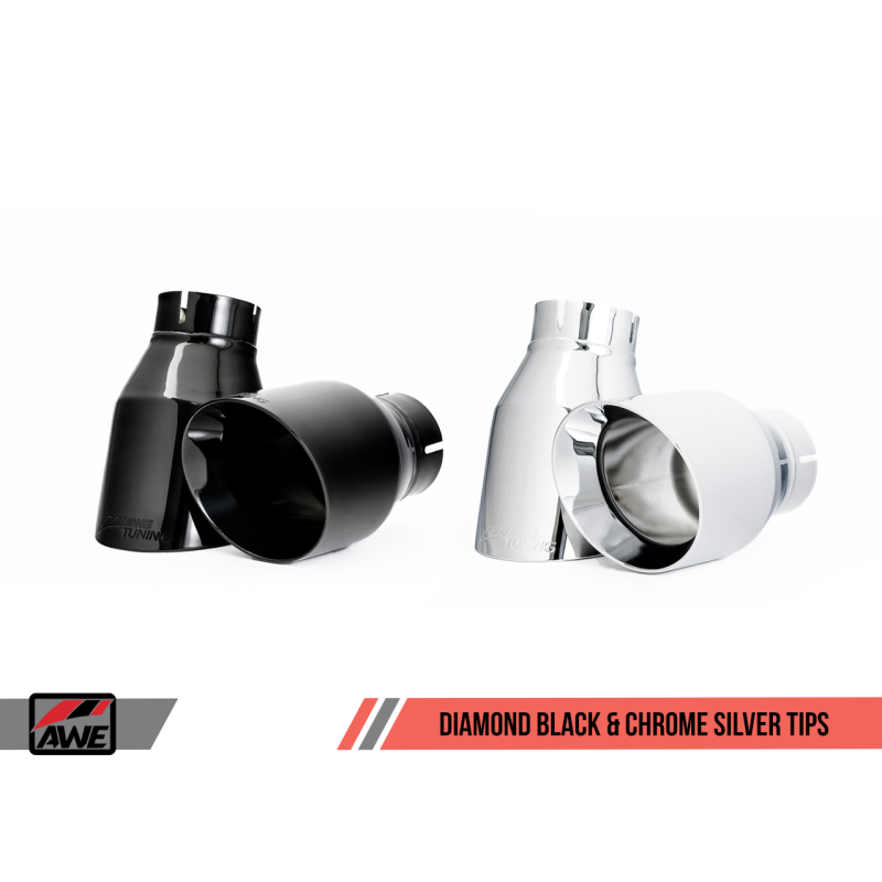 AWE Tuning BMW F22 M235i / M240i Touring Edition Axle-Back Exhaust - Diamond Black Tips (102mm)