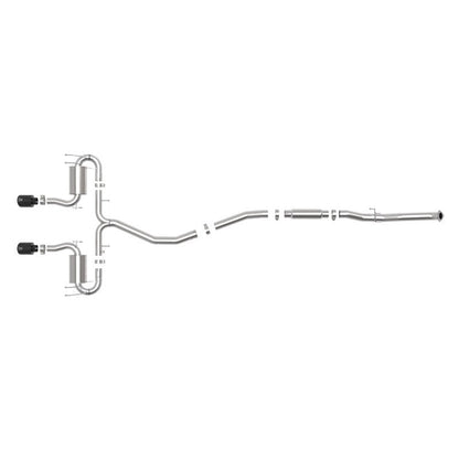 aFe Takeda 3in 304 SS Cat-Back Exhaust System w/Black Tips 17-20 Honda Civic Sport L4-1.5L (t)