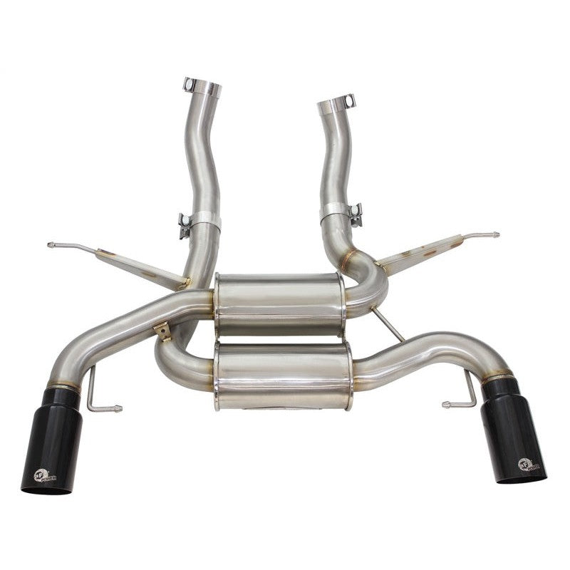 aFe MACHForce XP 2.5in Axle Back Stainless Exhaust w/ Black Tips 07-13 BMW 335i 3.0L L6 (E90/92) N55
