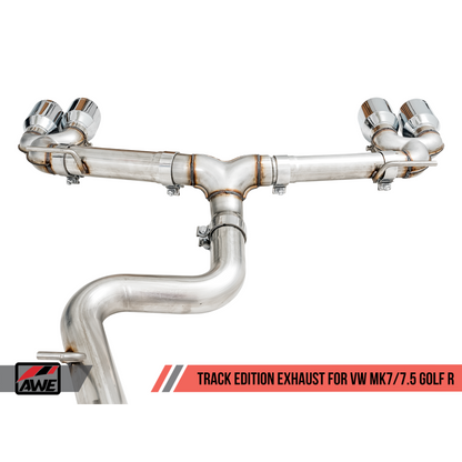 AWE Tuning MK7.5 Golf R Track Edition Exhaust w/Chrome Silver Tips 102mm