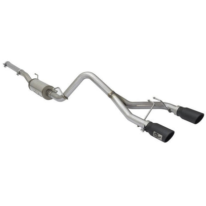 aFe Rebel Series CB 2.5in Dual Center Exit SS Exhaust w/ Black Tips 07-15 Jeep Wrangler 3.6L/3.8L V6
