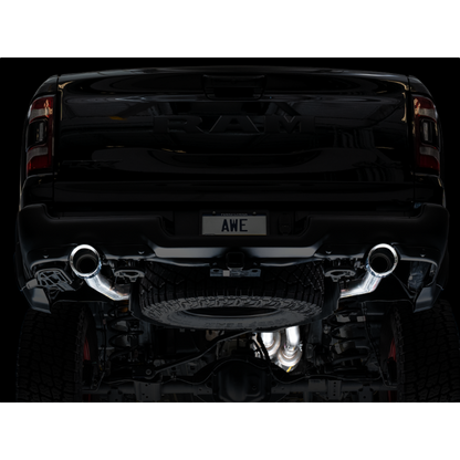 AWE Tuning 2021 RAM 1500 TRX 0FG Cat-Back Exhaust - Chrome Silver Tips
