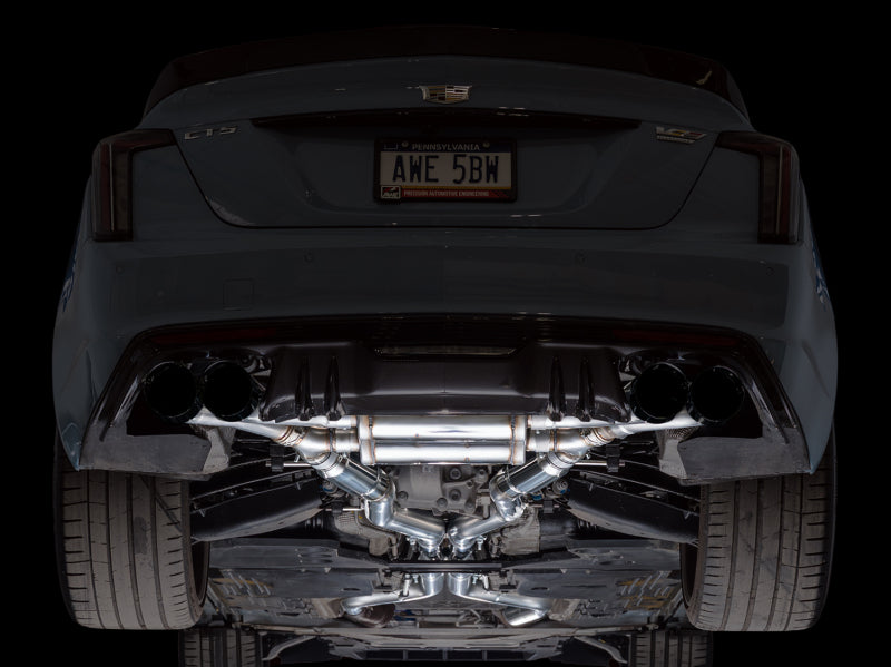 AWE Tuning 22-26 Cadillac CT5-V Blackwing SwitchPath Exhaust - Diamond Black Tips