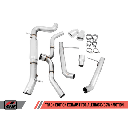 AWE Tuning VW MK7 Golf Alltrack/Sportwagen 4Motion Track Edition Exhaust - Polished Silver Tips