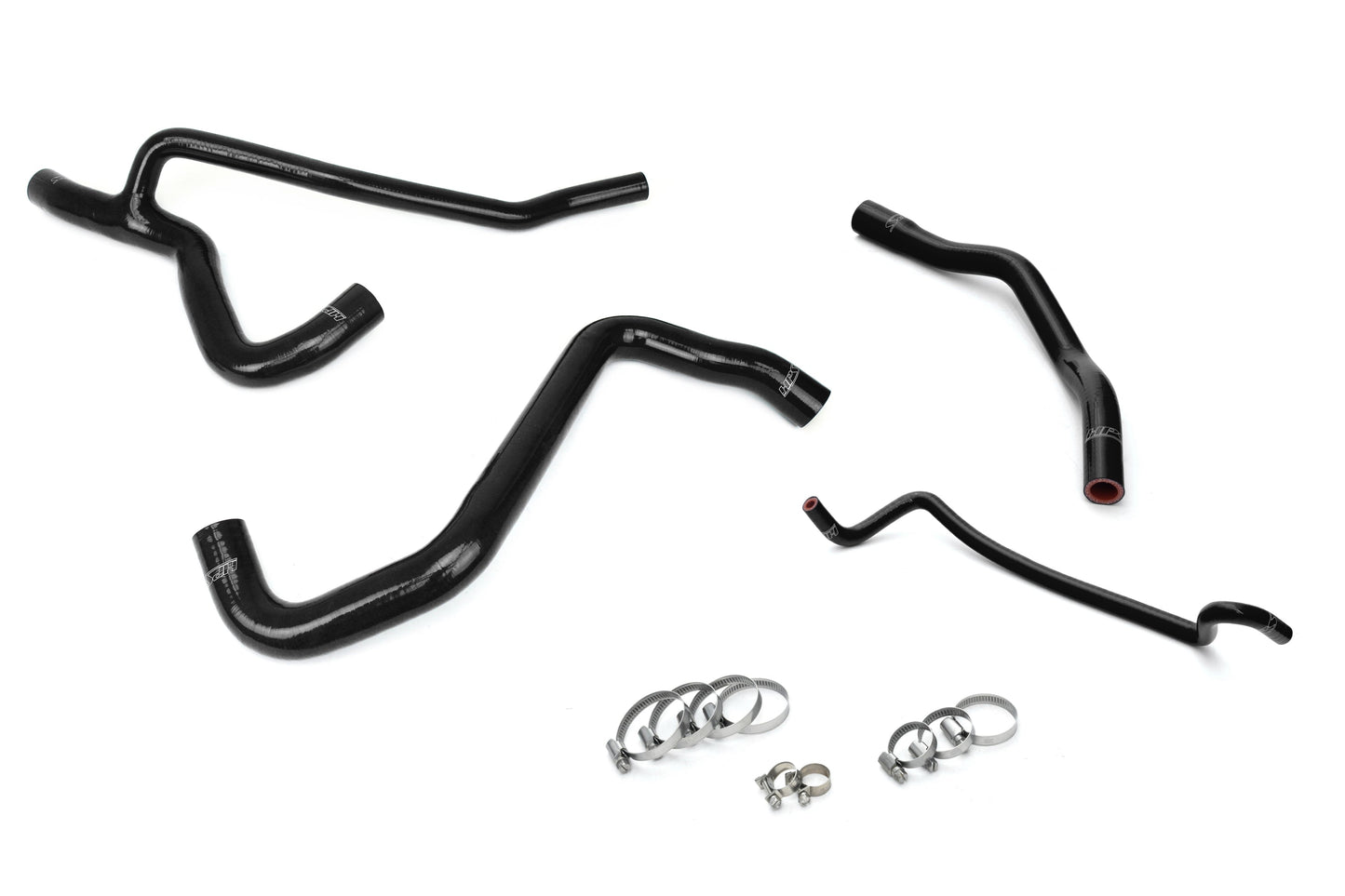 HPS Black Reinforced Silicone Radiator Hose Kit Coolant Ford 07-10 Mustang GT V8