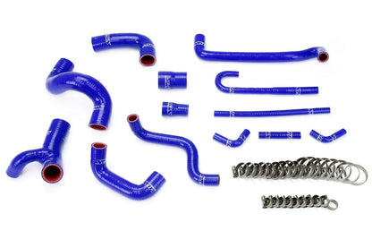 HPS Blue Silicone Radiator, Heater and Water Hose Kit Coolant BMW 88-91 E30 M3 , 57-1209-BLUE