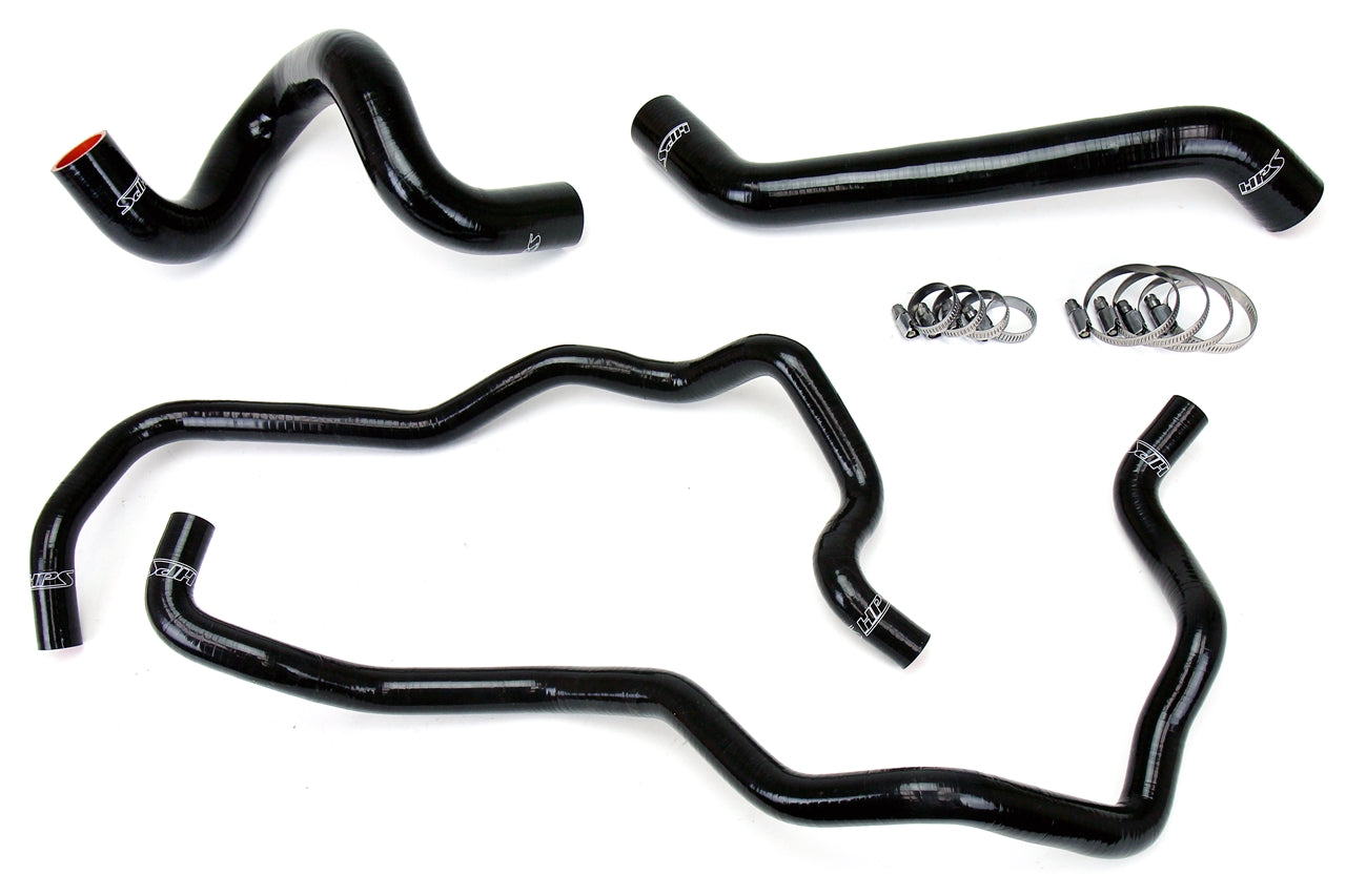 HPS Black Silicone Radiator + Heater Hose Kit 2007-2011 Jeep Wrangler JK Unlimted 3.8L V6 57-1220-BLK