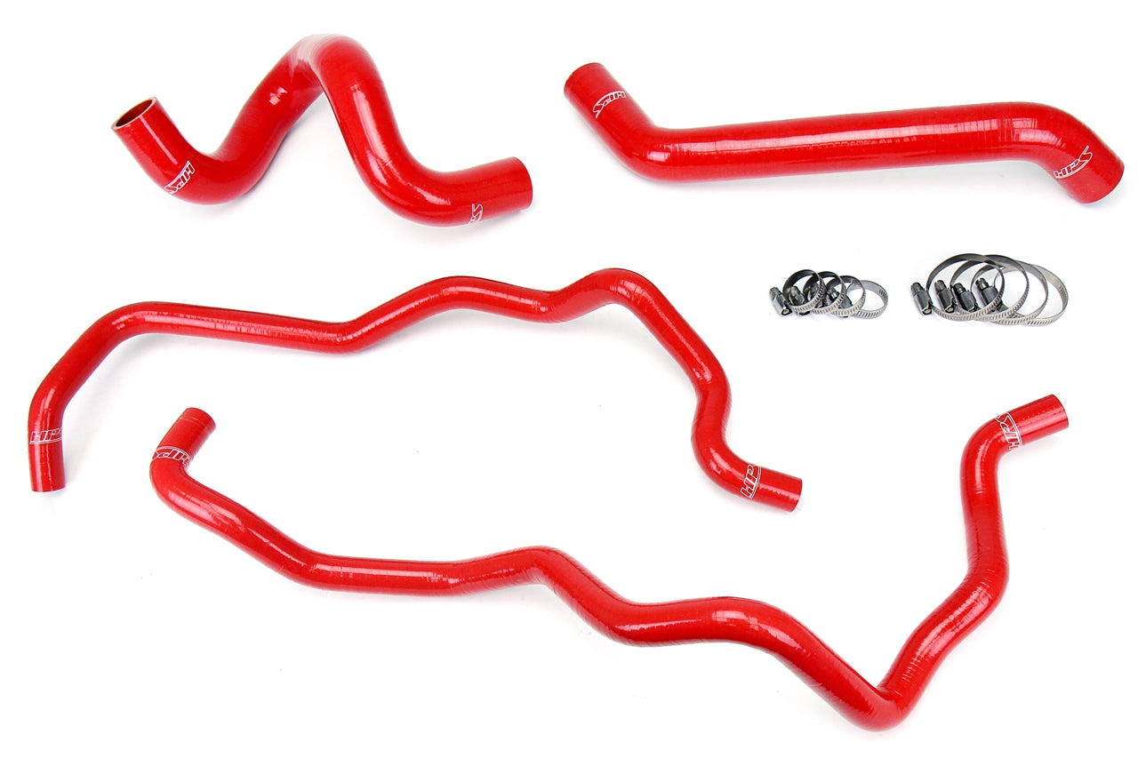 HPS Red Silicone Radiator + Heater Hose Kit 2007-2011 Jeep Wrangler JK Unlimted 3.8L V6 57-1220-RED