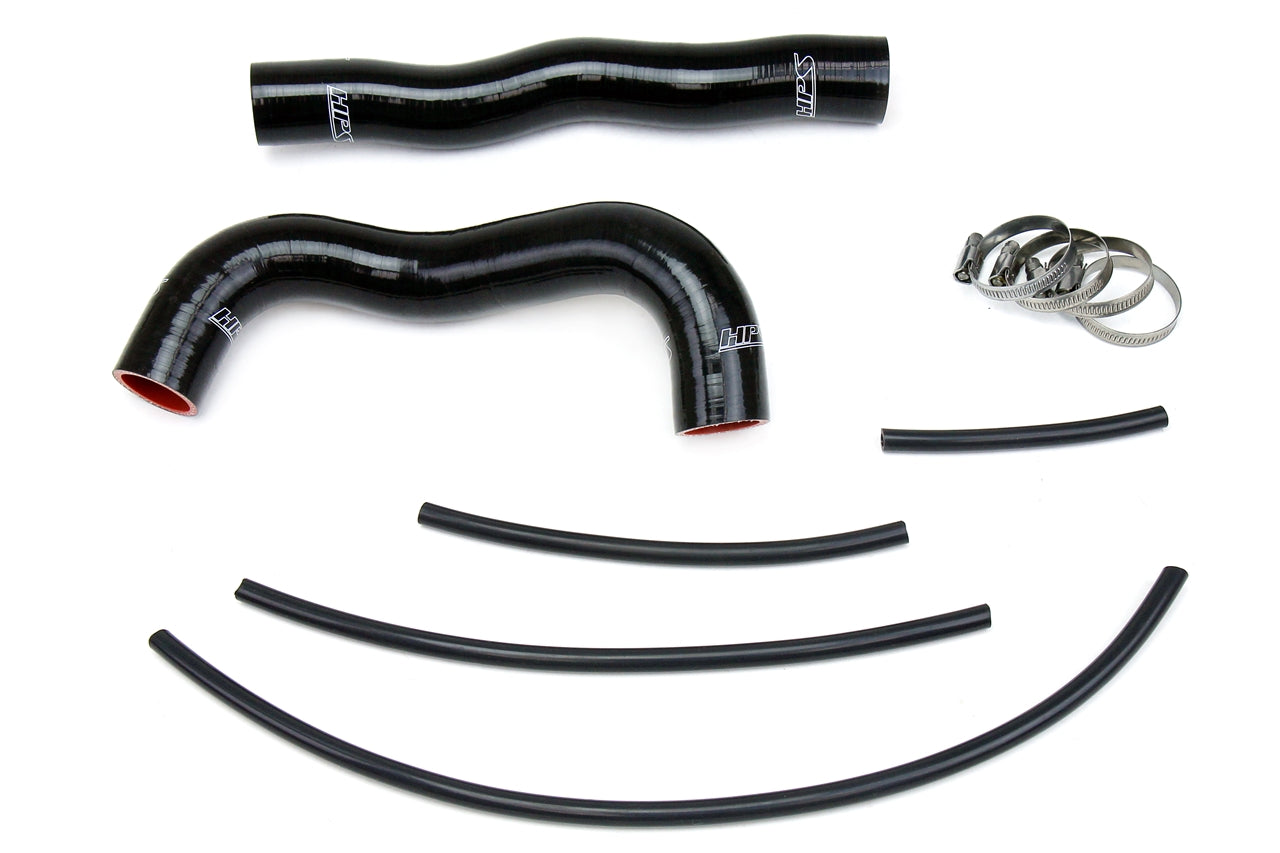 HPS Reinforced Black Silicone Radiator Hose Kit Coolant Hyundai 13-14 Genesis Coupe 2.0T Turbo 4Cyl
