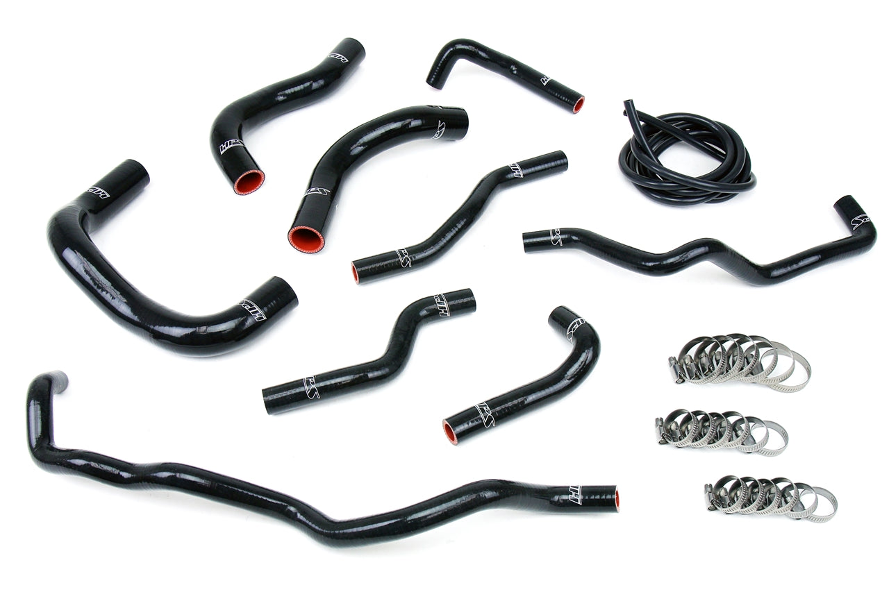 HPS Black Silicone Radiator + Heater Hose Kit 2008-2015 Scion iQ 1.3L 57-1341-BLK