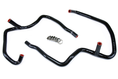 HPS Black Silicone Heater Hose Kit 2006-2010 Jeep Commander 5.7L V8 Rear A/C 57-1472-BLK