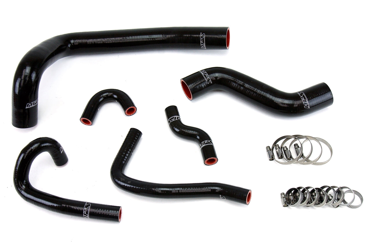 HPS Silicone Radiator and Heater Coolant Hose Kit 1993-1995 Mazda RX7 FD3S, Black, 57-1491-BLK