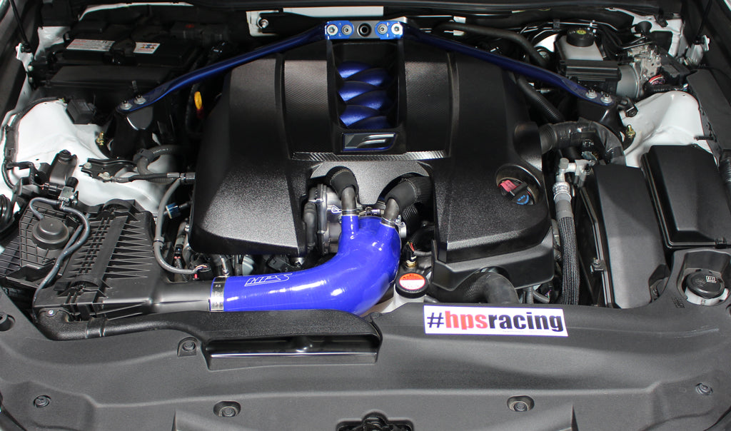 HPS Blue Reinforced Silicone Post MAF Air Intake Hose Kit Lexus 2016 GSF GS F V8 5.0L