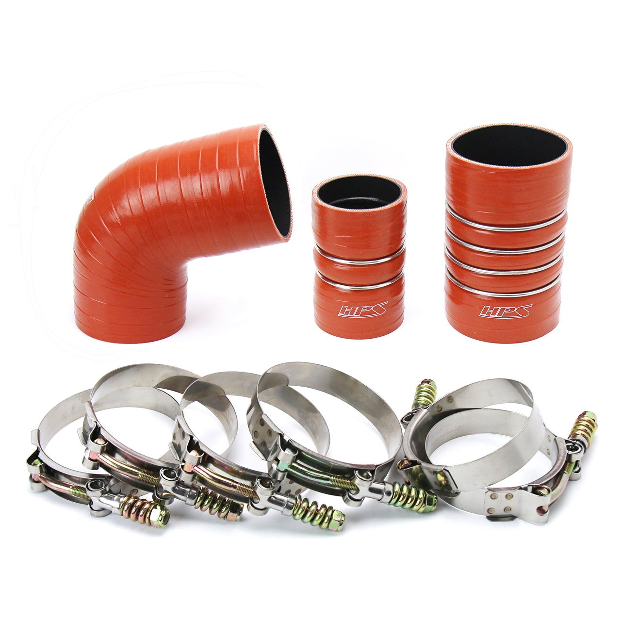 HPS High Temp Aramid Reinforced Silicone Intercooler Hose Boots Kit GMC 2006-2010 Sierra 2500 6.6L Duramax Diesel 57-1573