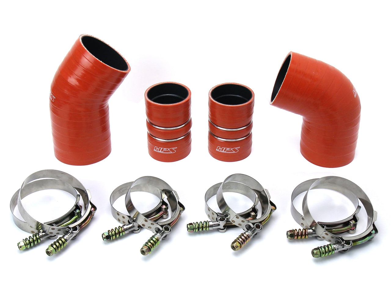 HPS High Temp Aramid Reinforced Silicone Intercooler Hose Boots Kit GMC 2004.5 - 2005 Sierra 2500 HD 6.6L Duramax LLY Diesel 57-1574