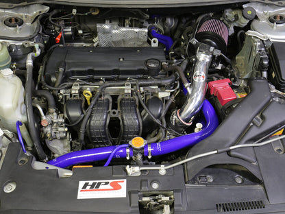 HPS Blue Reinforced Silicone Radiator + Heater Hose Kit Mitsubishi 08-17 Lancer 2.0L 2.4L DE ES GTS