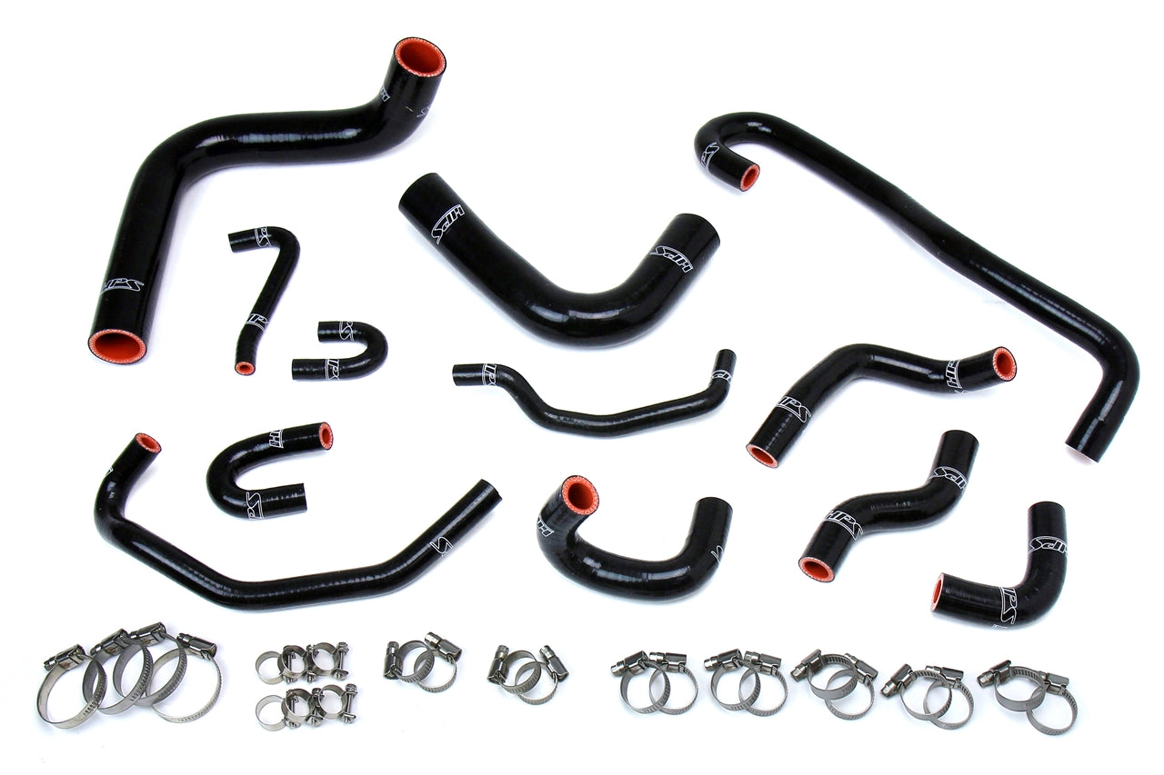 HPS Black Silicone Radiator + Heater Hose Kit 1989-1992 Toyota 4Runner 3.0L V6 57-1656-BLK