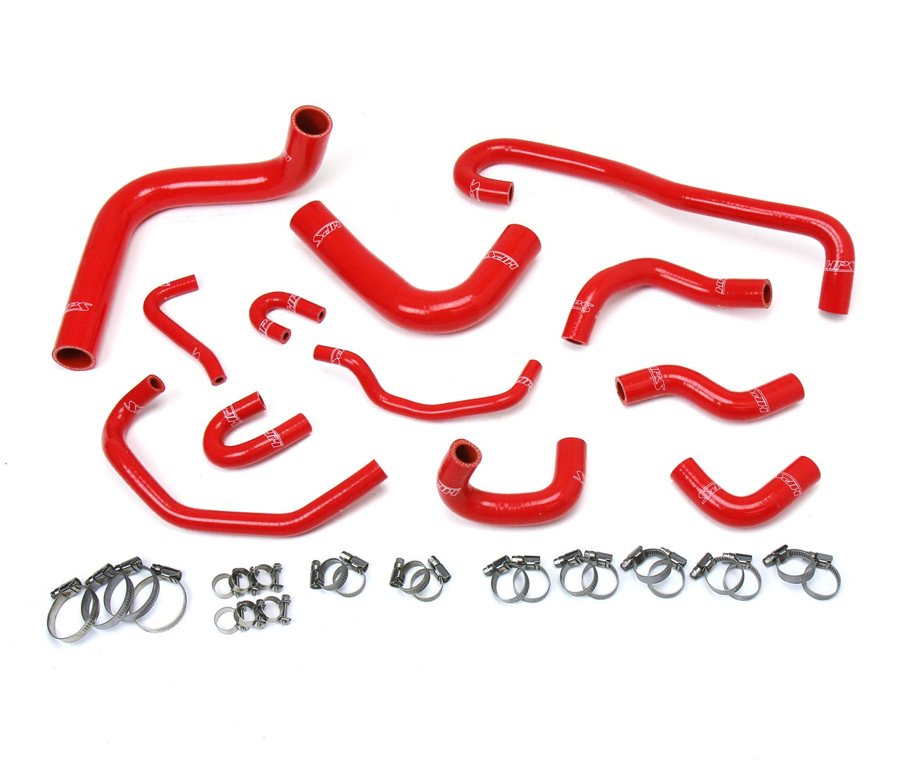 HPS Reinforced Red Silicone Radiator + Heater Hose Kit Coolant Toyota 89-92 Pickup 3.0L V6 Left Hand Drive