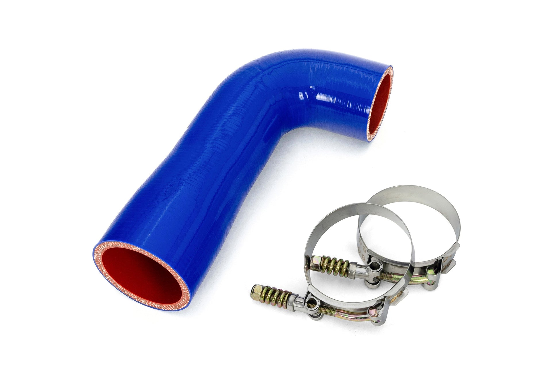 HPS Blue Silicone Transmission Oil Cooler Coolant Hose Volvo Mack MP7 Engine Trucks, replace OE Part # 22882161 , 57-1714-BLUE