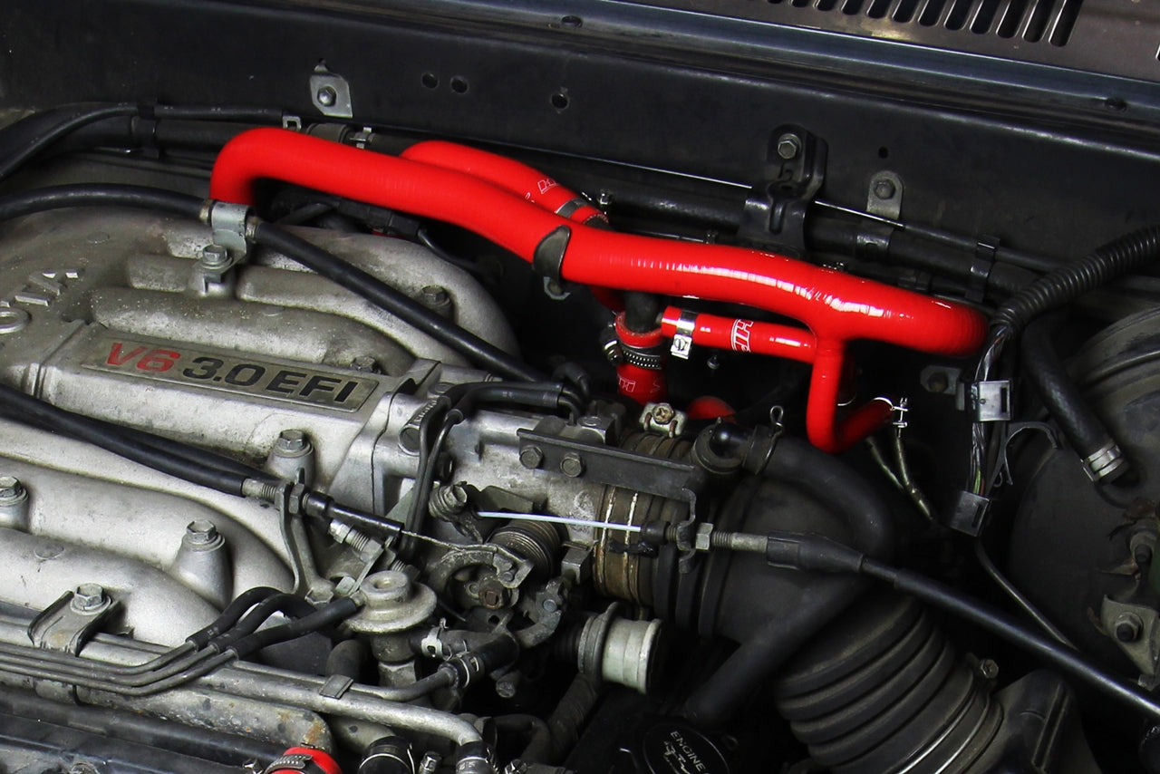 HPS Silicone Heater Coolant Hose Kit Toyota 1990-1991 4Runner 3.0L V6 with Rear Heater Left Hand Drive, 57-2190