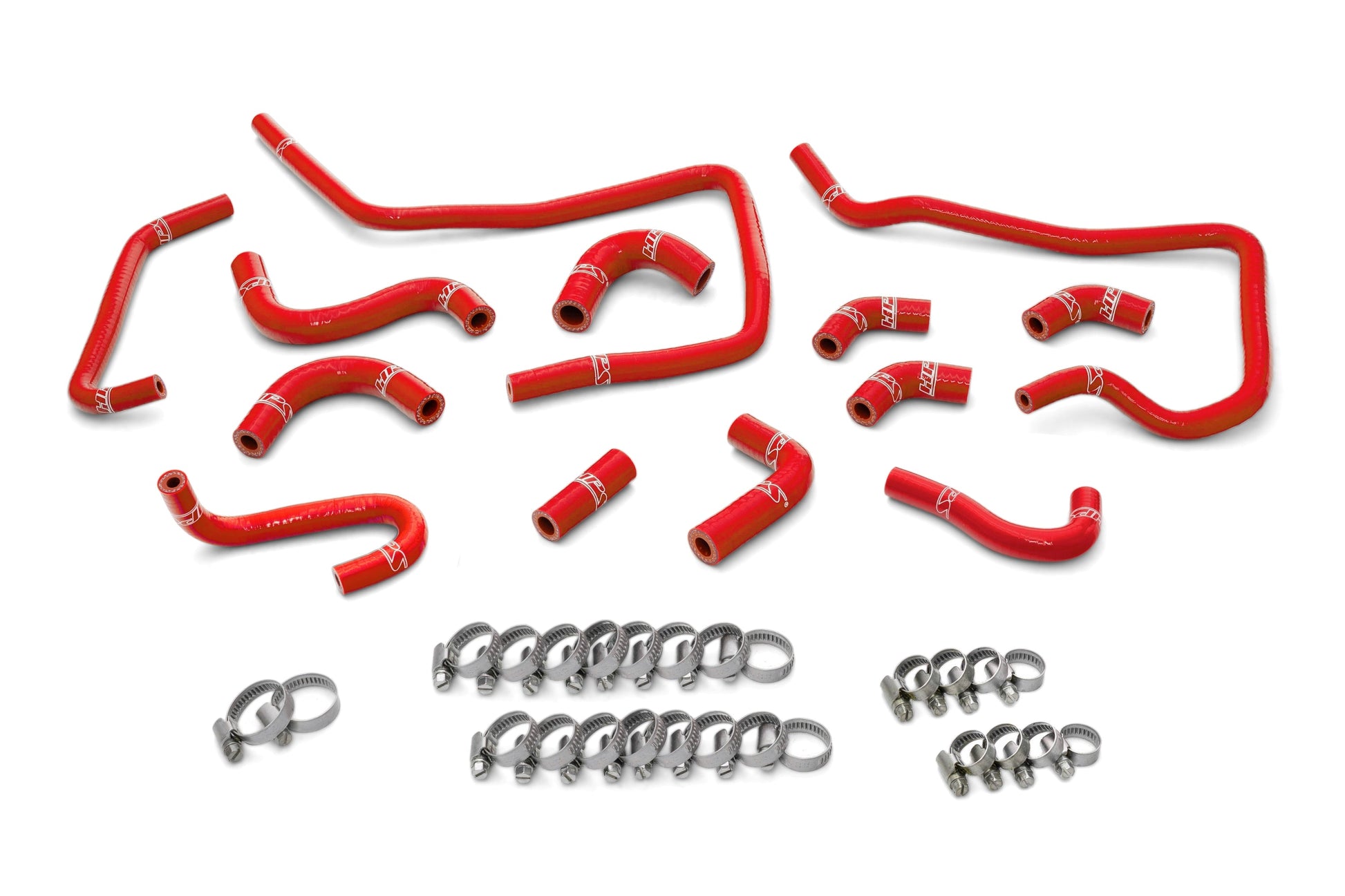 HPS Performance Red Silicone Ancillary Coolant Hose Kit 2002 2003 Subaru Impreza WRX Bug-eye 2.0L Turbo 57-1805-RED