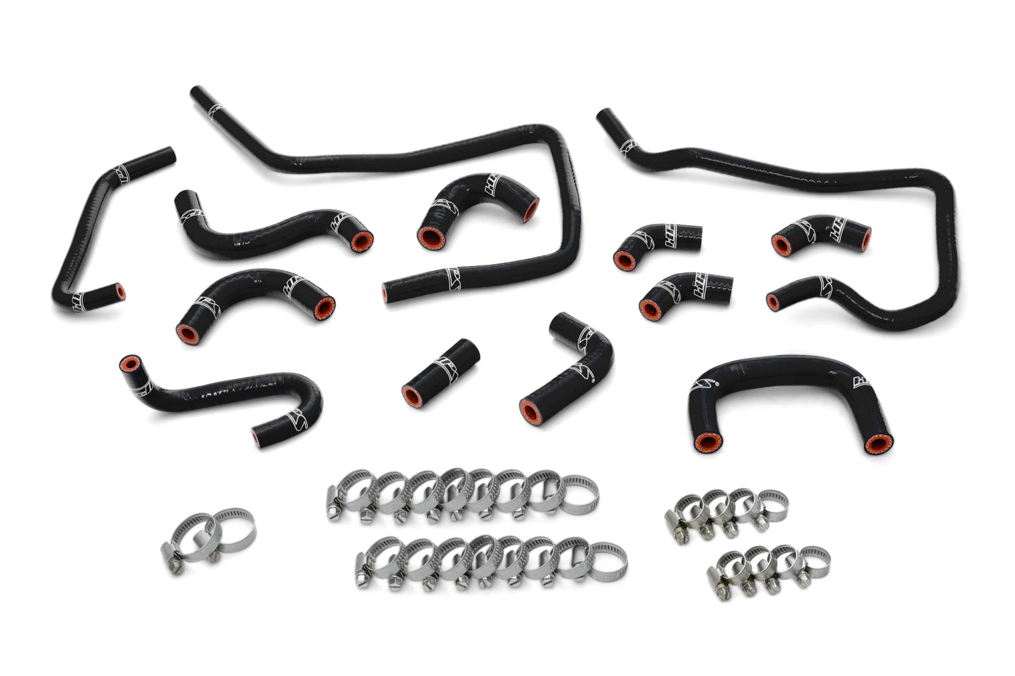HPS Performance Black Silicone Ancillary Coolant Hose Kit 2004 Subaru Impreza WRX 2.0L Turbo 57-1806-BLK