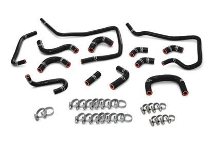 HPS Performance Black Silicone Ancillary Coolant Hose Kit 2004 Subaru Impreza WRX 2.0L Turbo 57-1806-BLK
